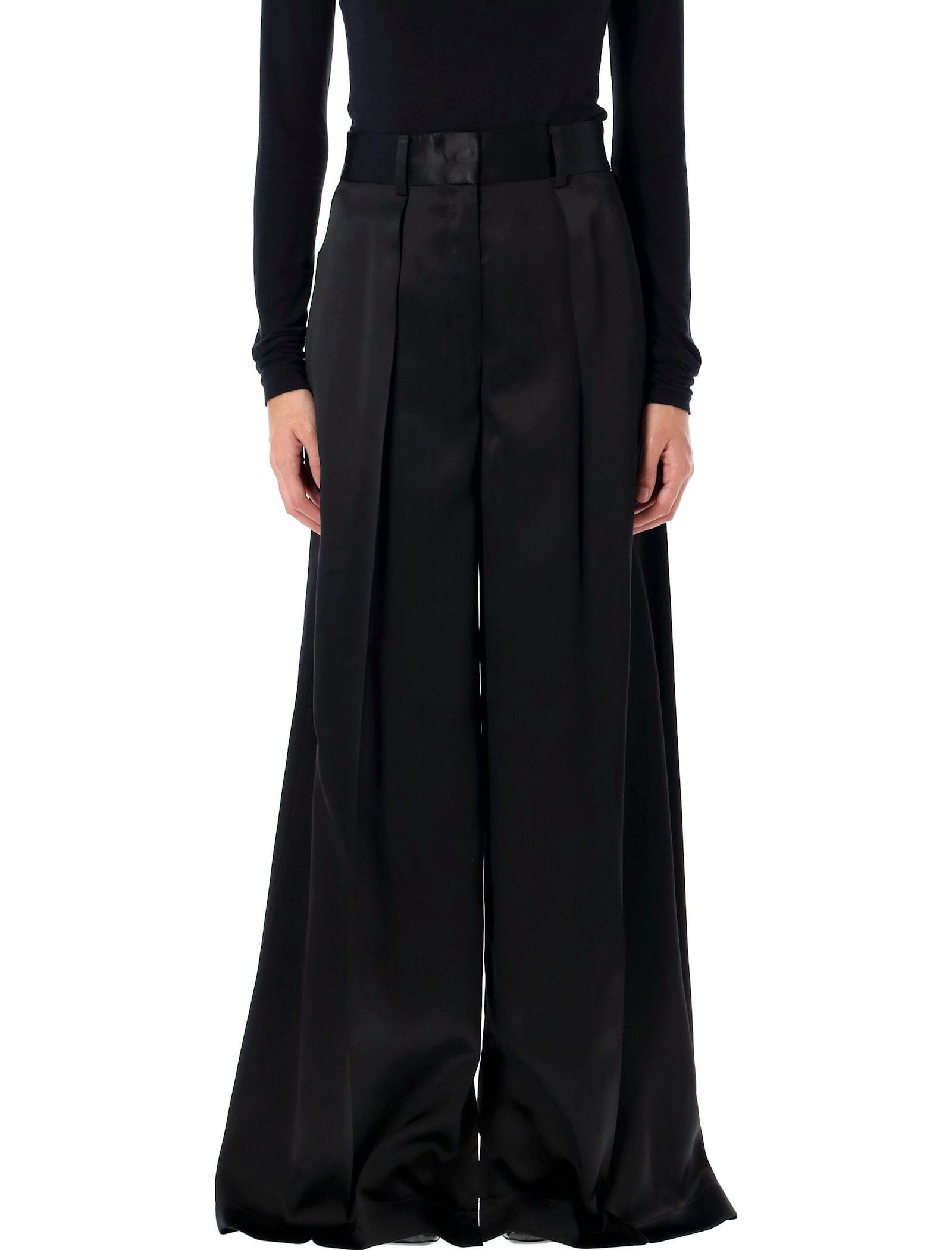 JIL SANDER Satin Palazzo Pants In Black Product Image