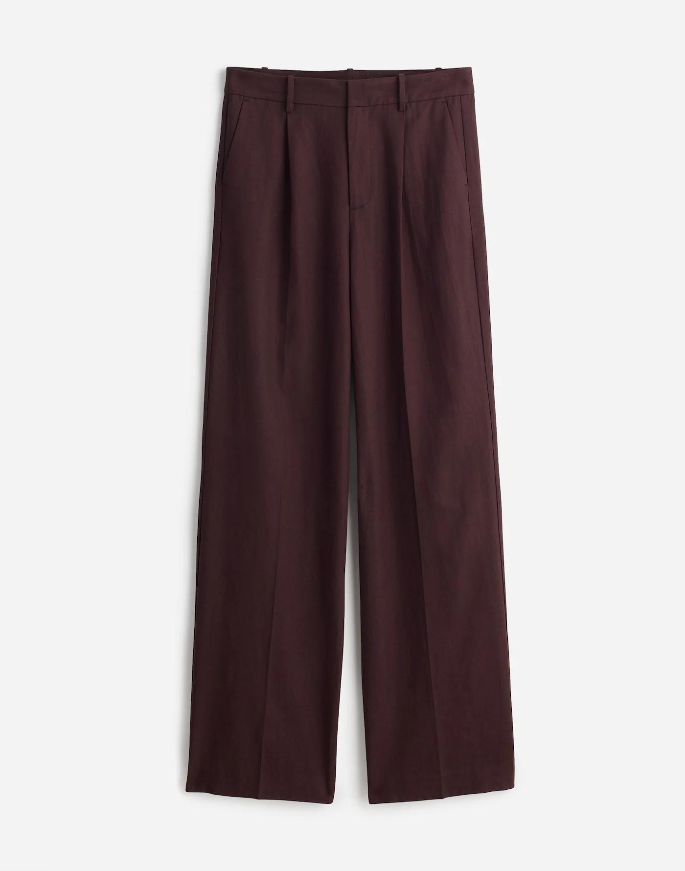 Slouchy Straight Pants in Drapey Twill Product Image