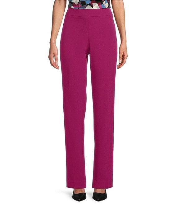 Kasper Stretch Crepe Fly Front Slim Pants Product Image
