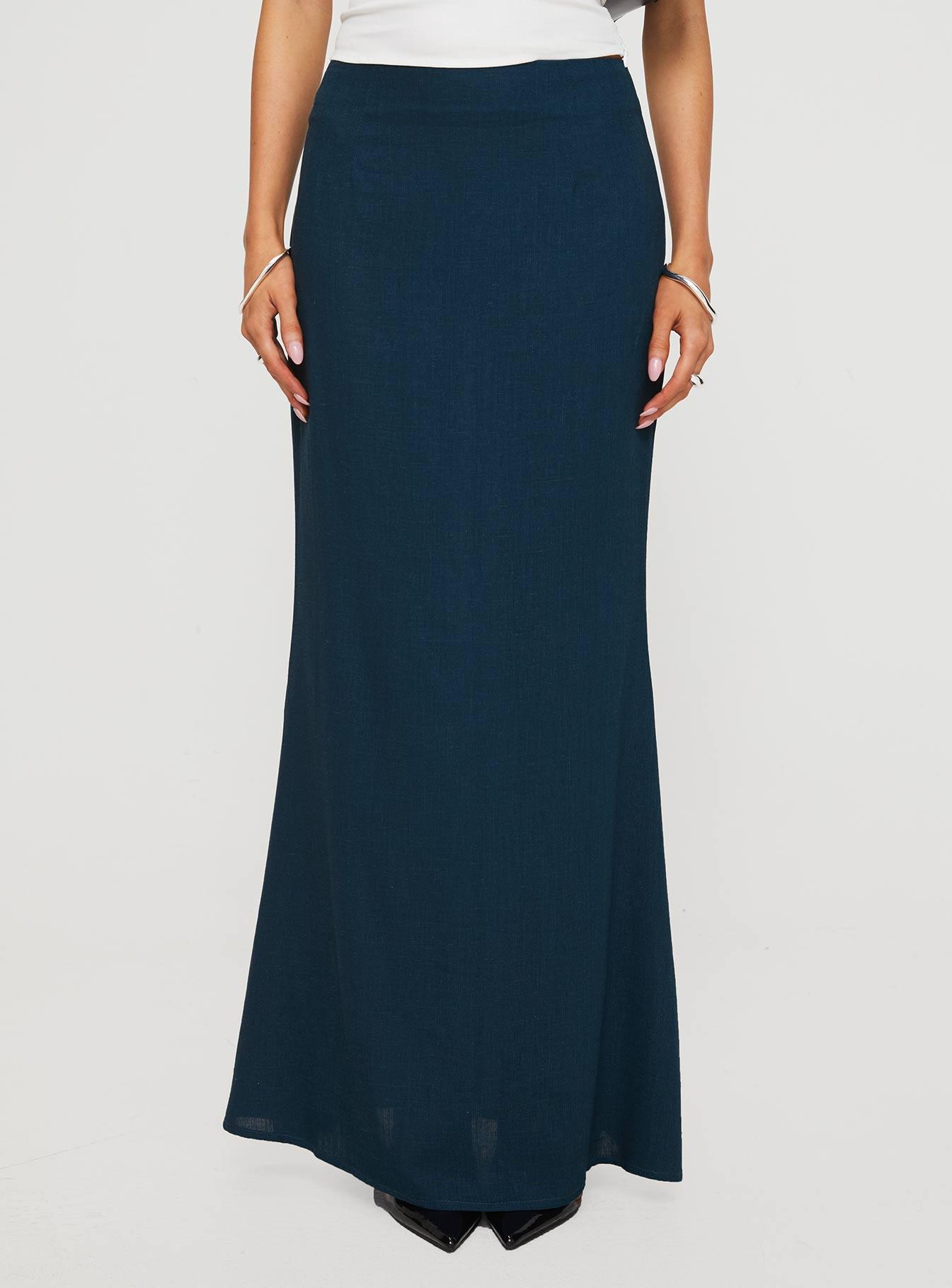 Sophia Maxi Skirt Navy Product Image