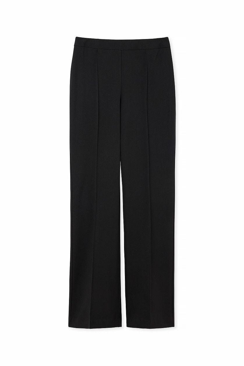 Flared Mid Waist Suit Pants Product Image