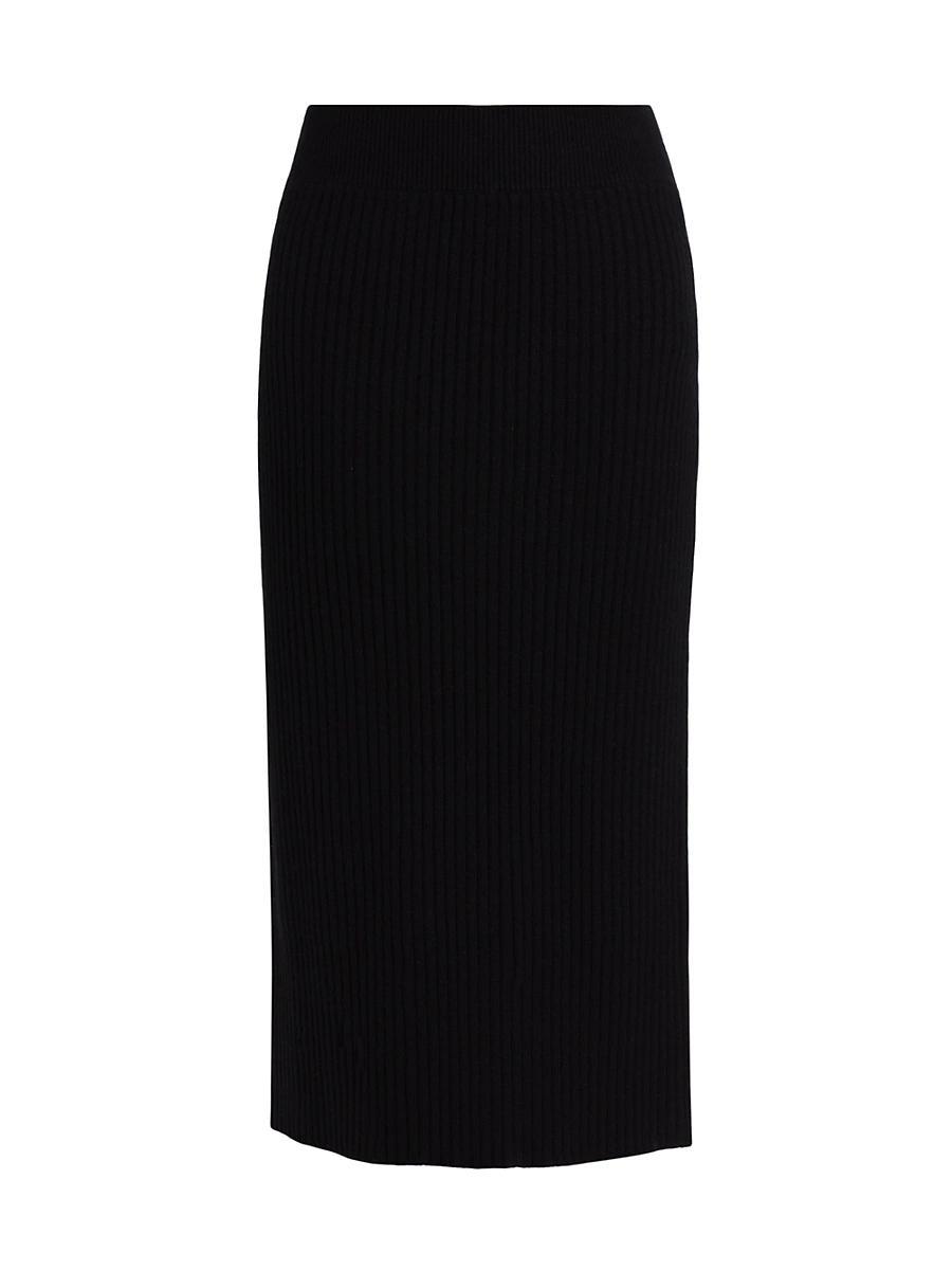 Womens Ribbed Cashmere Pencil Skirt Product Image