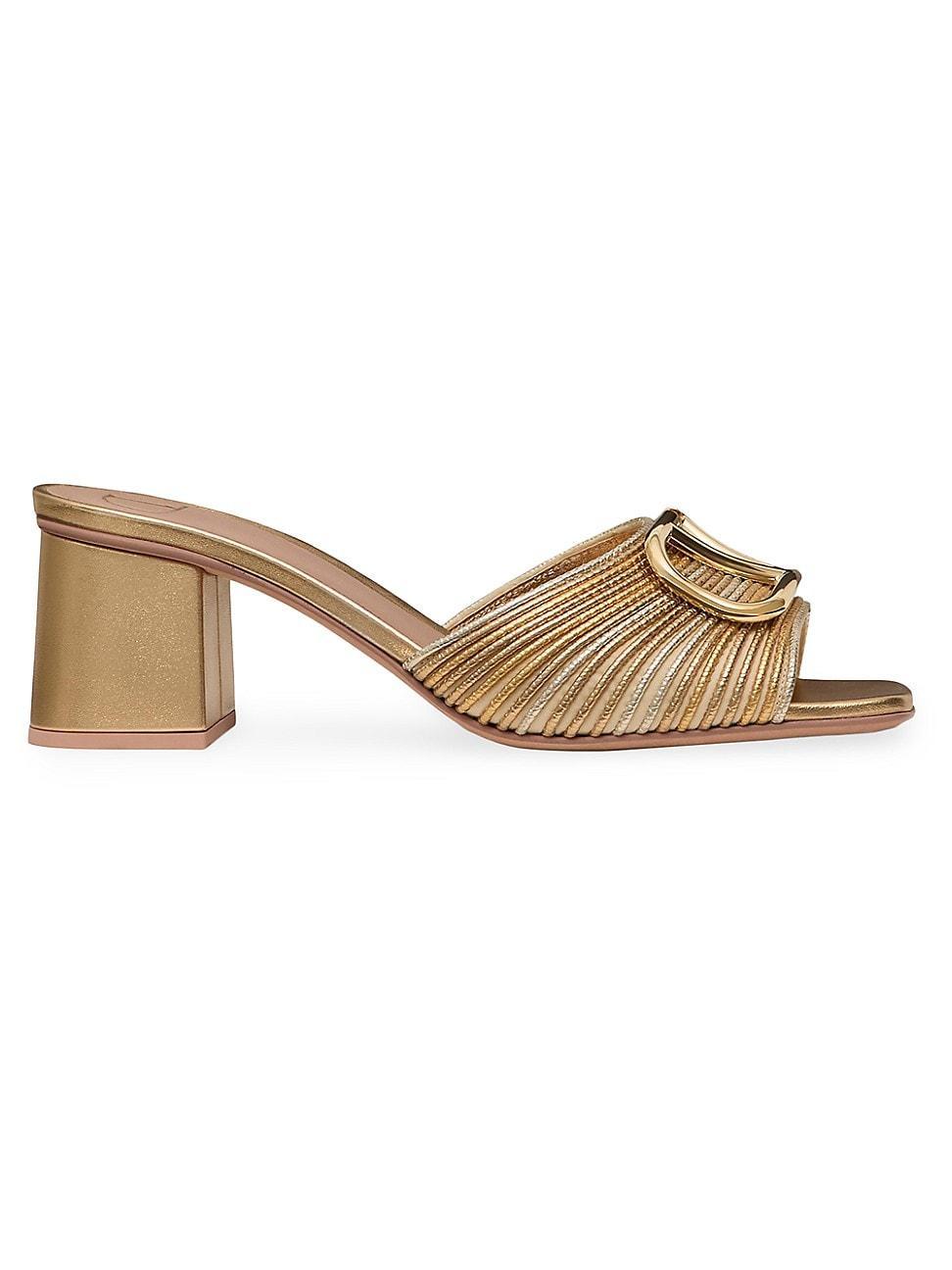 Womens Metallic VLogo Signature Slide Sandals 60MM Product Image