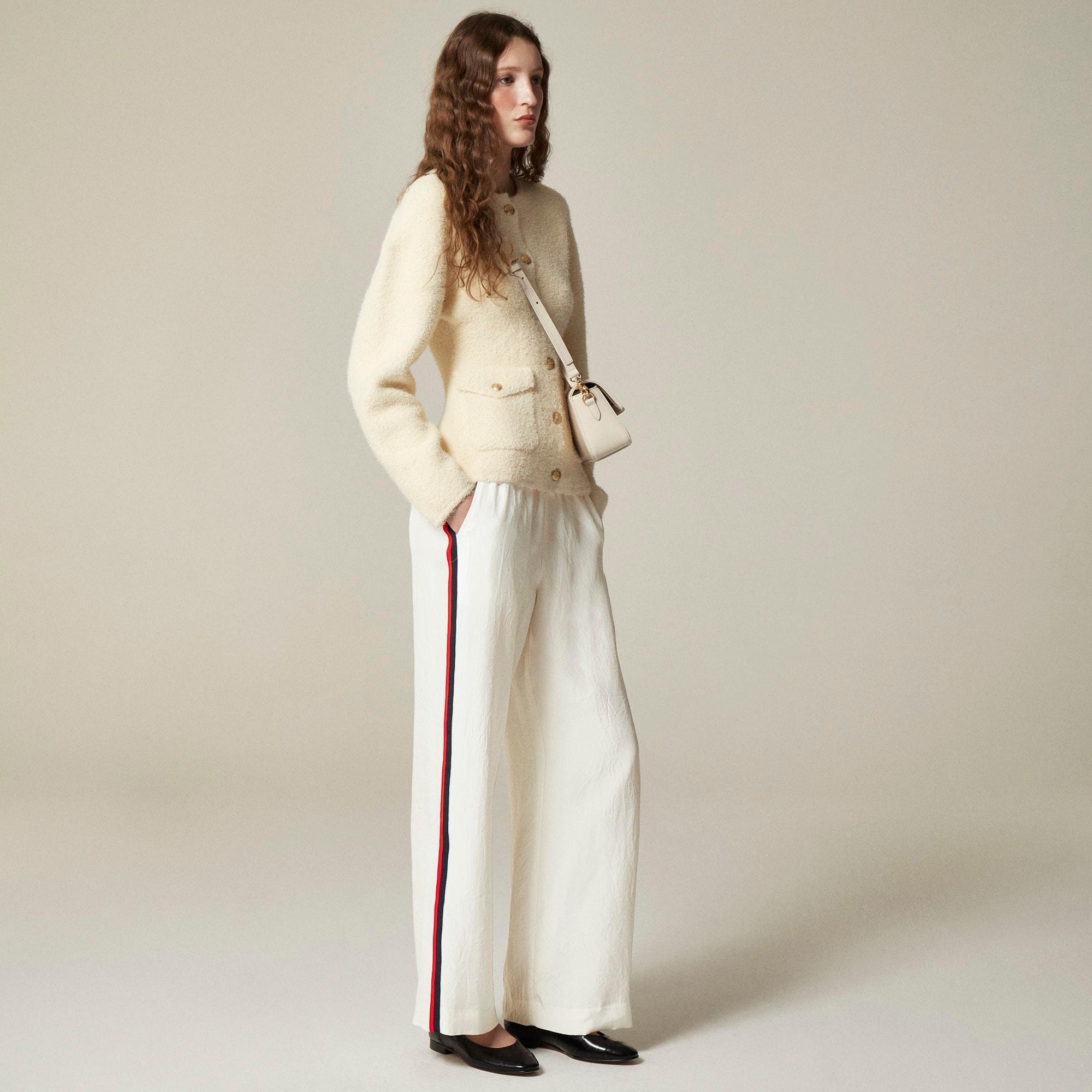 Stratus side-stripe pant in textured satin Product Image