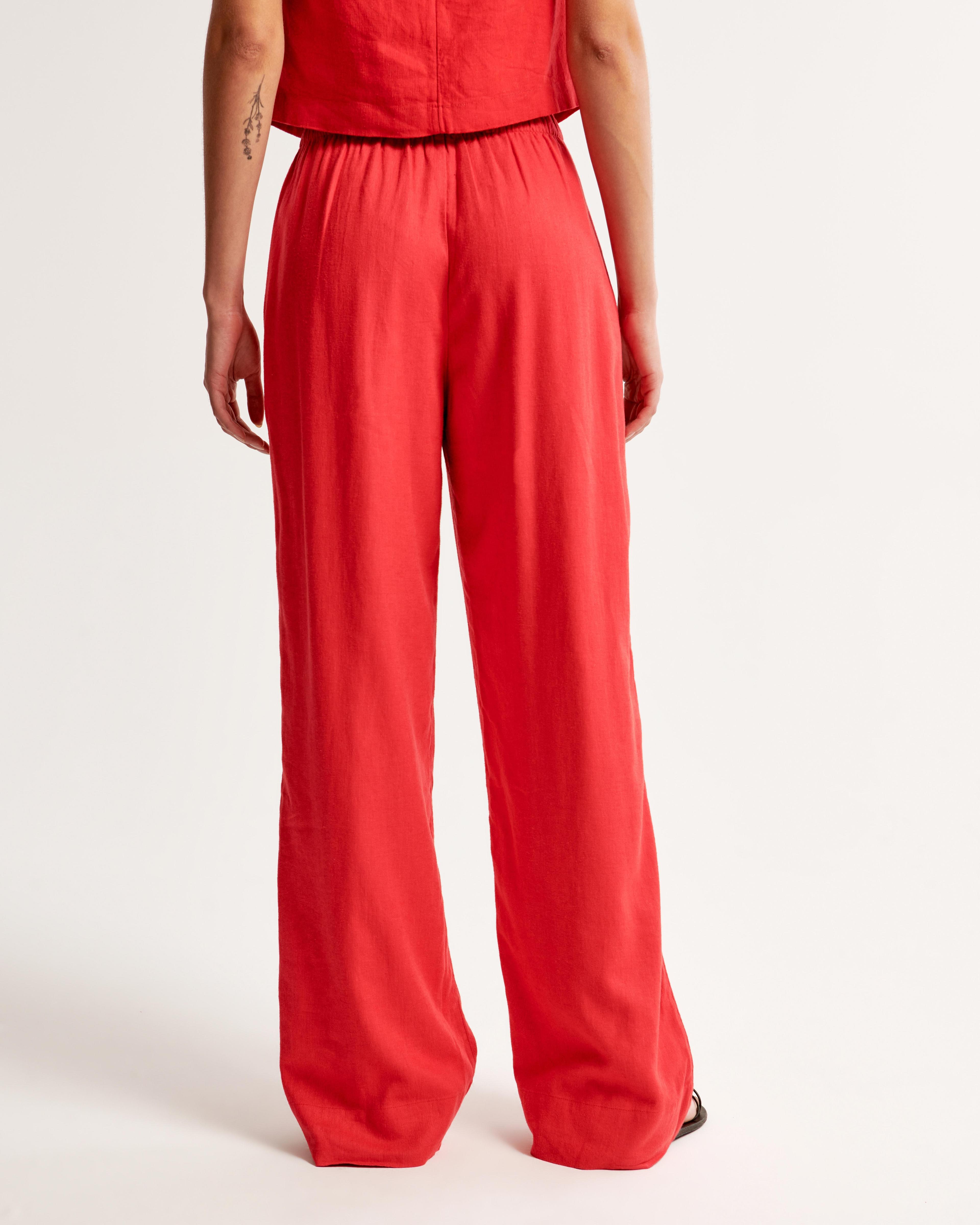 Linen-Blend Pull-On Pant Product Image