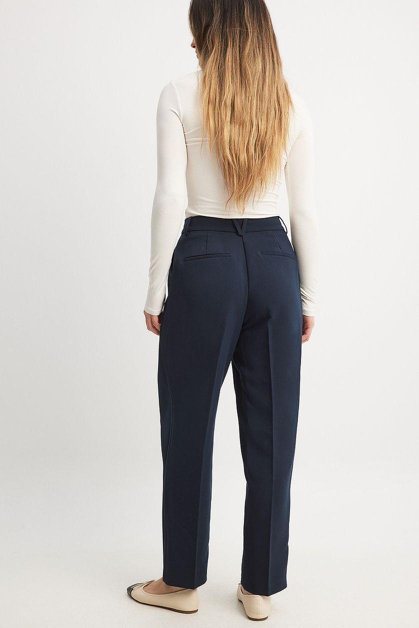 Tapered High Waist Suit Pants Product Image