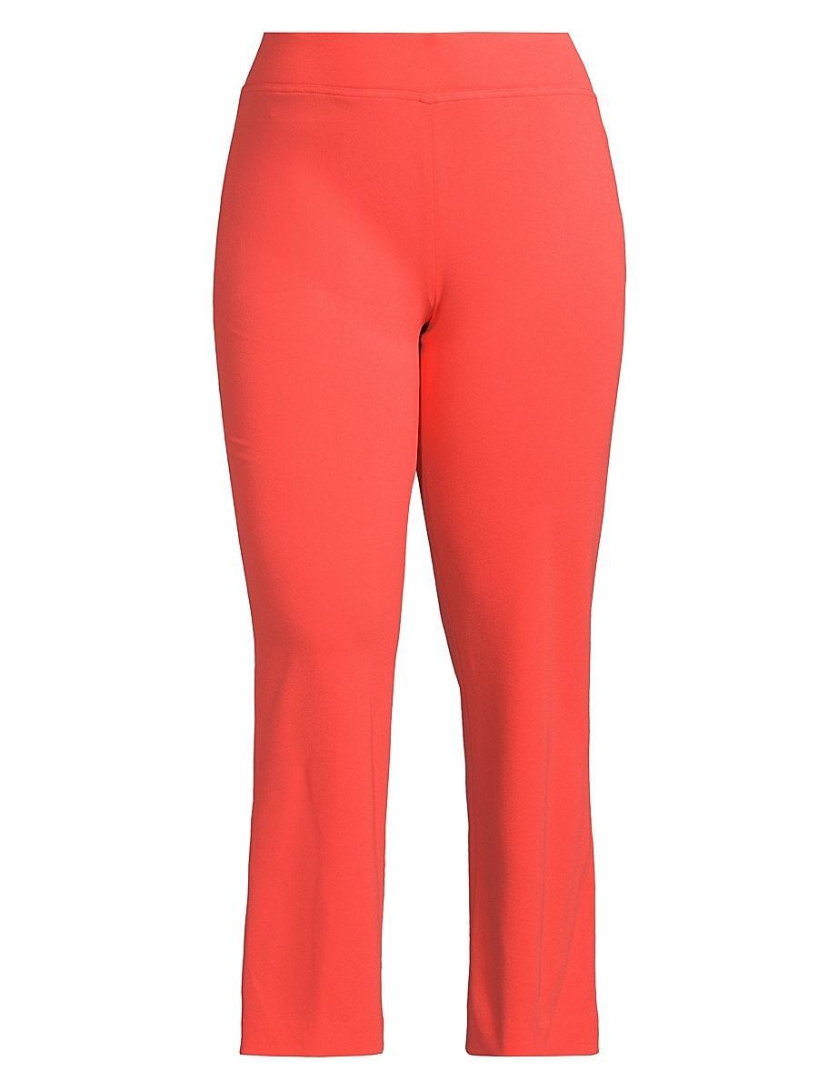 Womens Plus Size Deco Crepe Ankle Pants Product Image