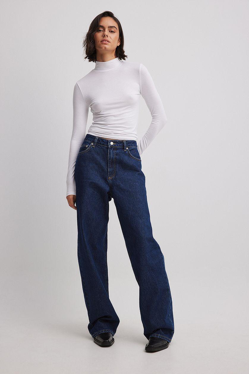 Loose Low Waist Long Jeans Product Image