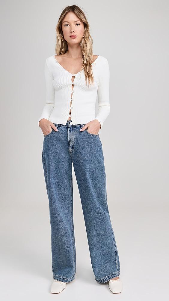 Enza Costa Viscose Sweater V Cardigan | Shopbop Product Image