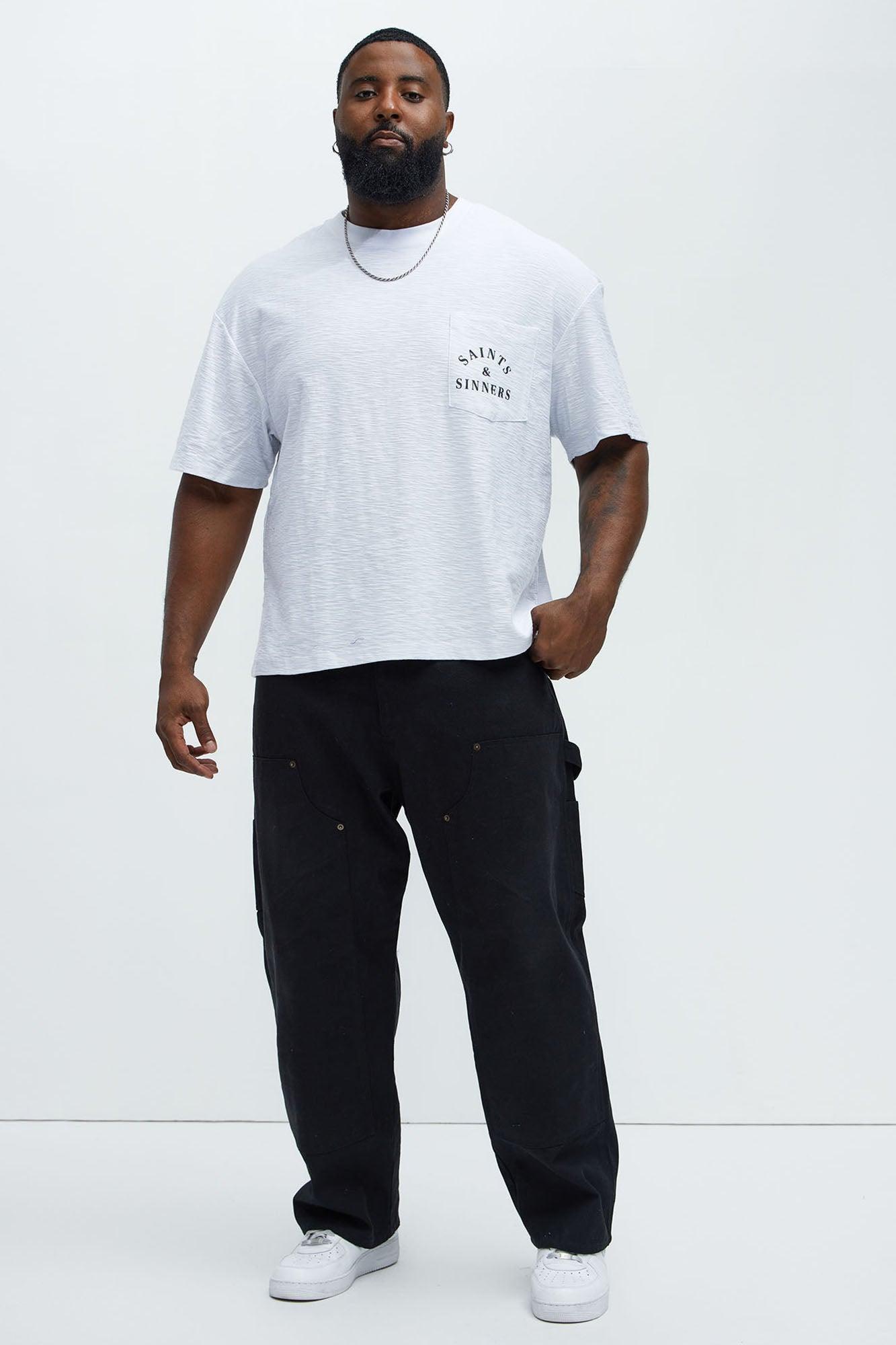 Saints And Sinners Textured Short Sleeve Tee - White Product Image