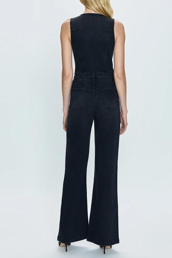 Aria Denim Jumpsuit Product Image