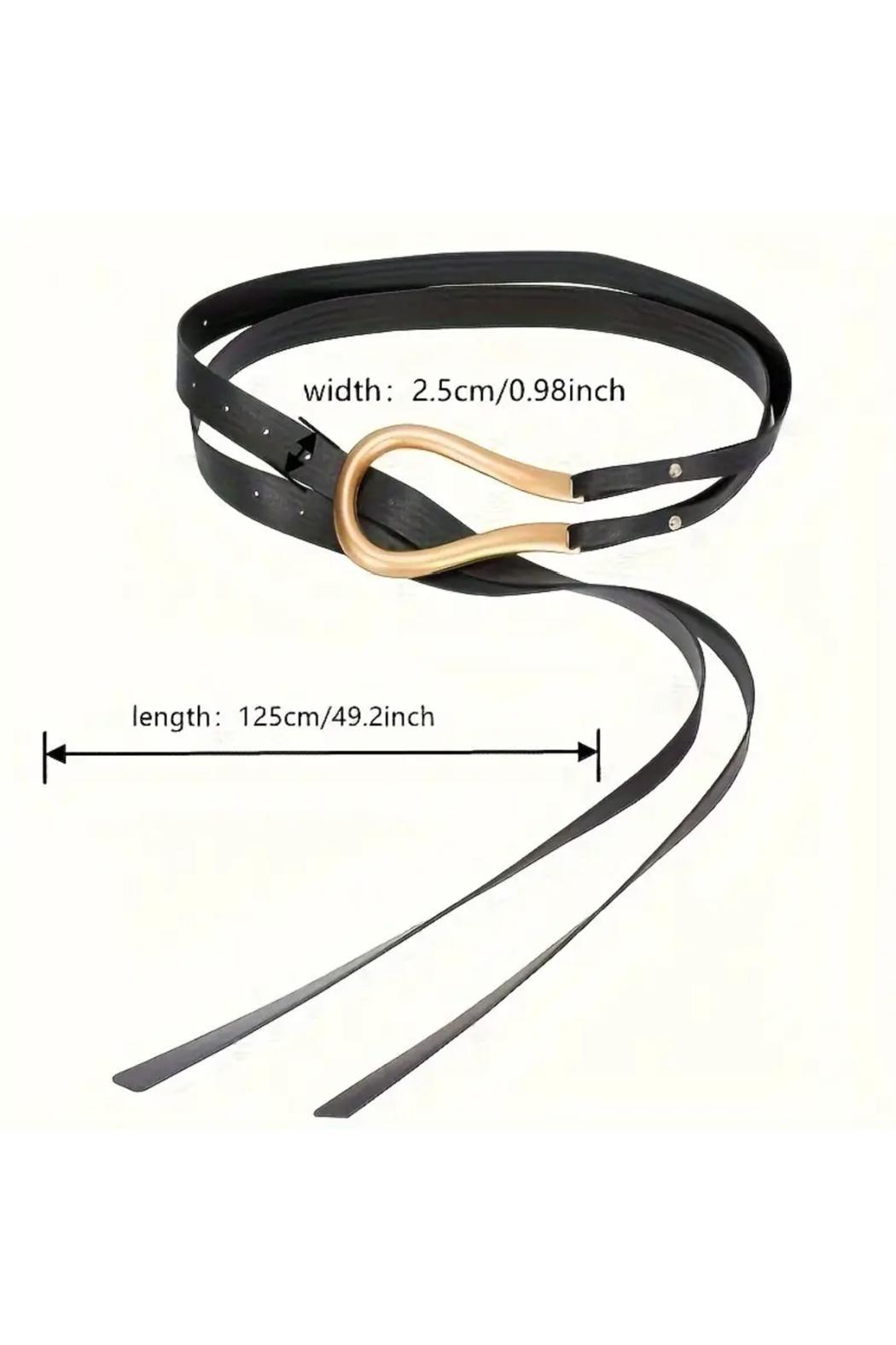 Exaggerated Horseshoe Buckle Belt Product Image