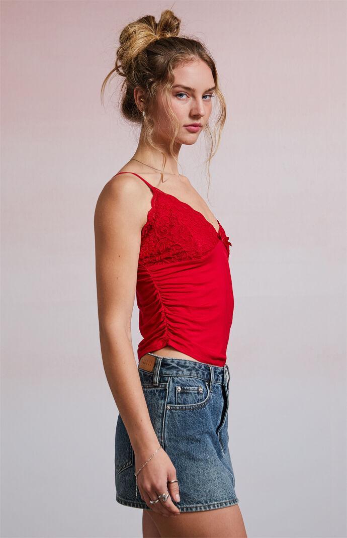 Eve Lace Trim Tank Top Product Image