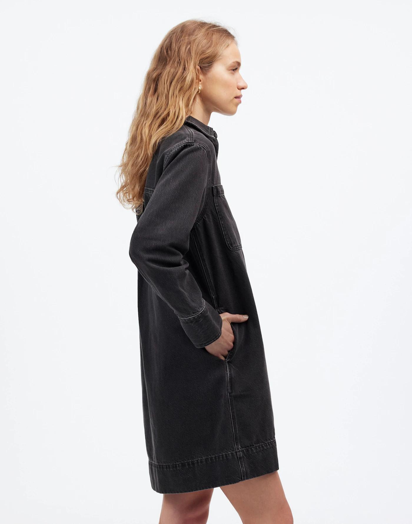 Popover Mini Dress: Airy Denim Edition Product Image