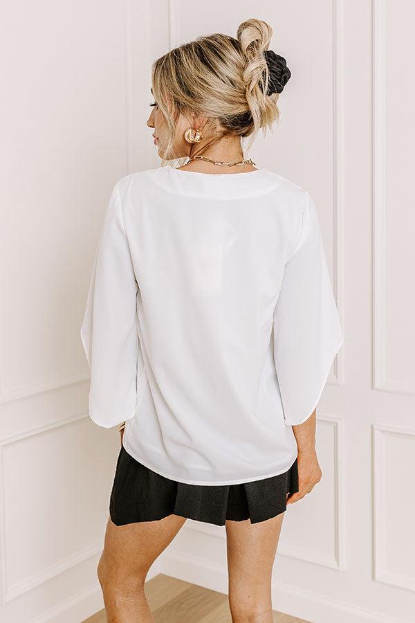 Simply Perfect Shift Top In White Product Image