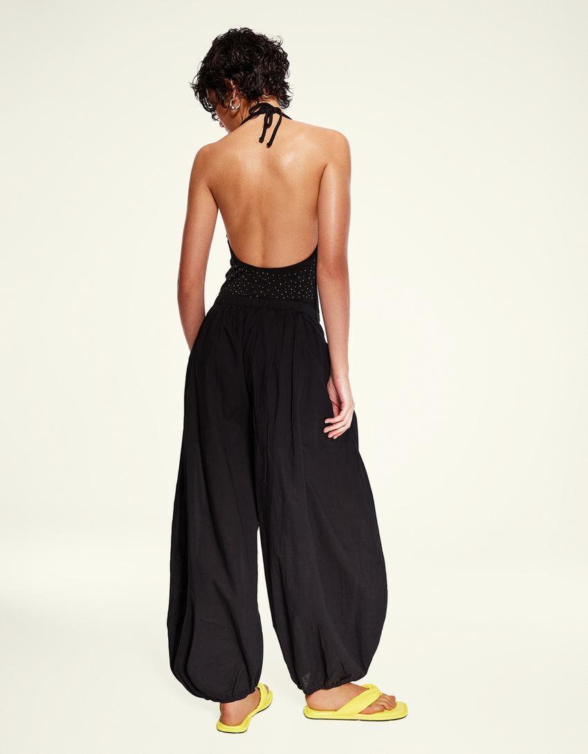 Baggy pants with an elastic waistband Product Image