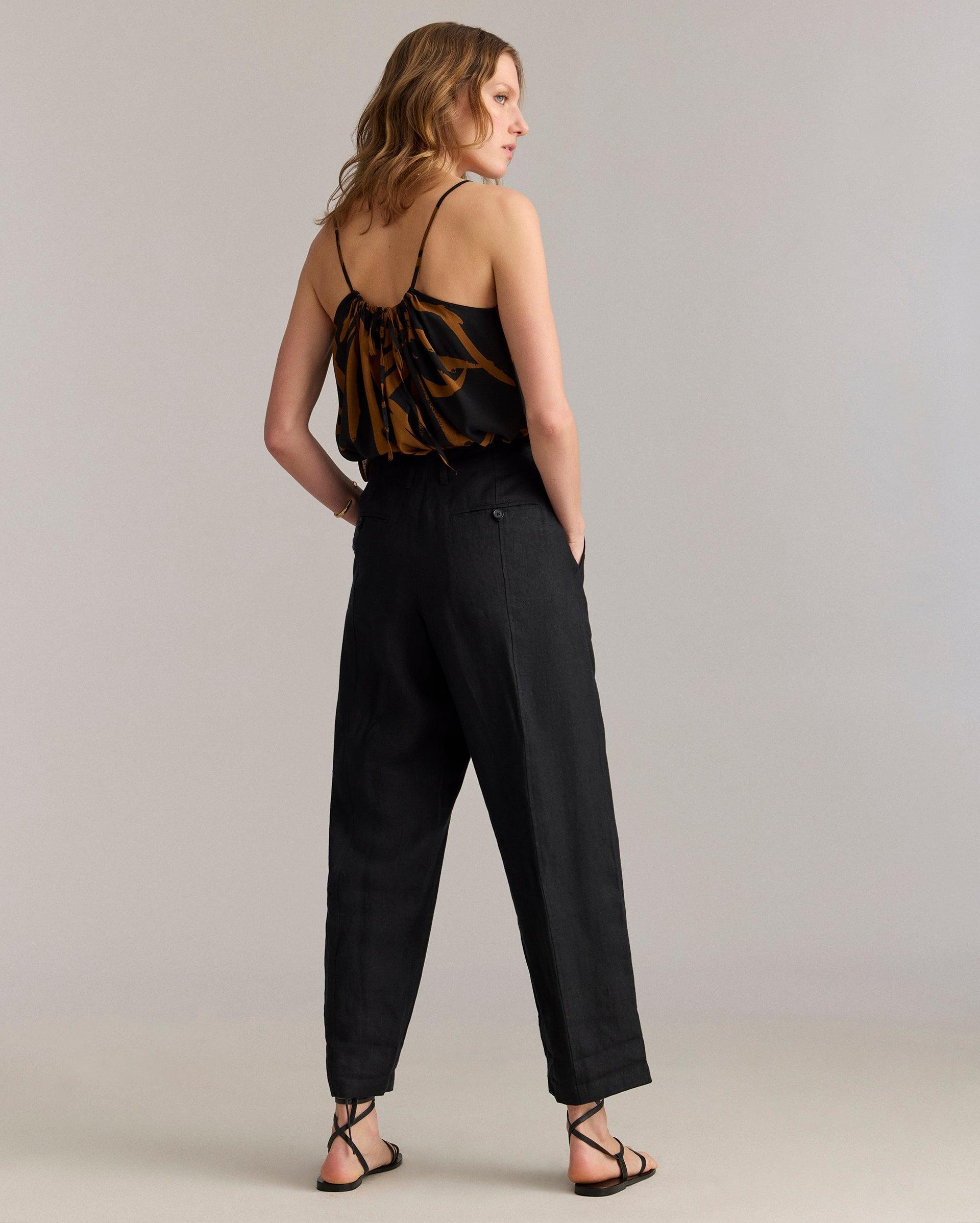 Linen Barrel Pant -  Product Image