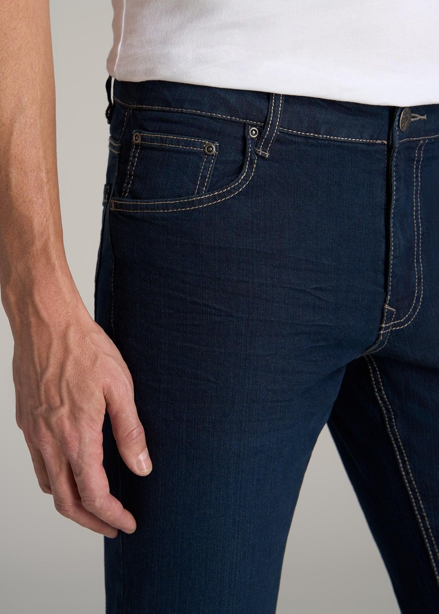 Carman TAPERED Jeans for Tall Men in Blue-Steel Product Image