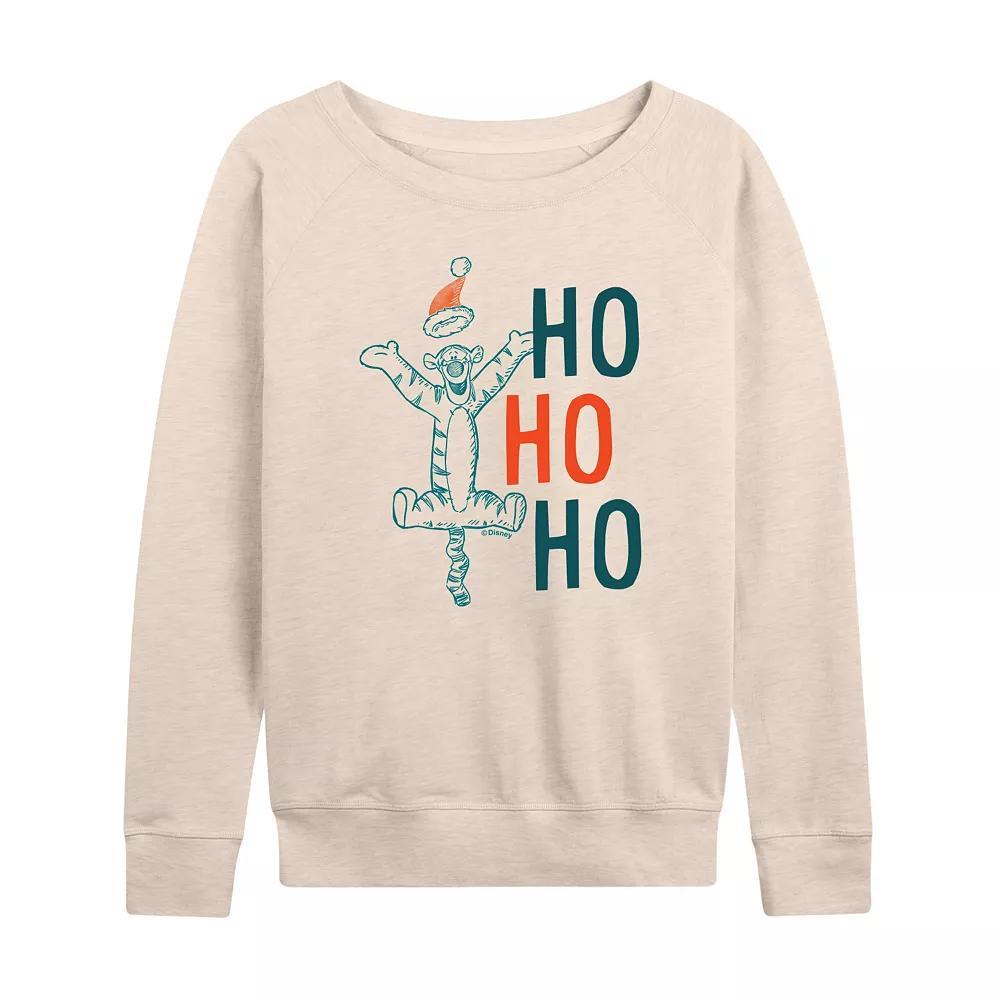 DIsney's Winnie The Pooh Women's Tigger Ho Ho Ho French Terry Long Sleeve Tee,  Product Image