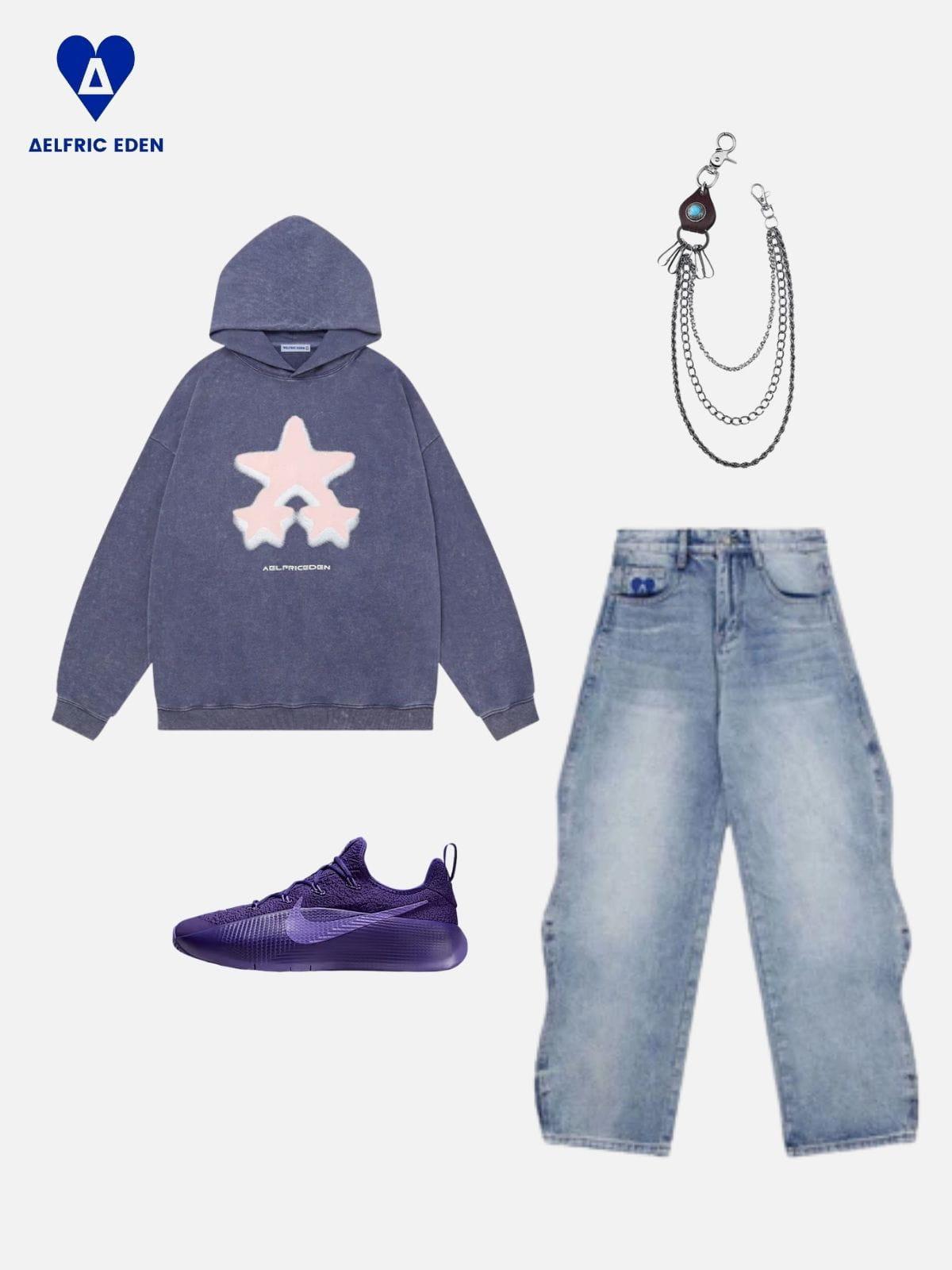 Aelfric Eden Oversized Blurring Star Hoodie Product Image