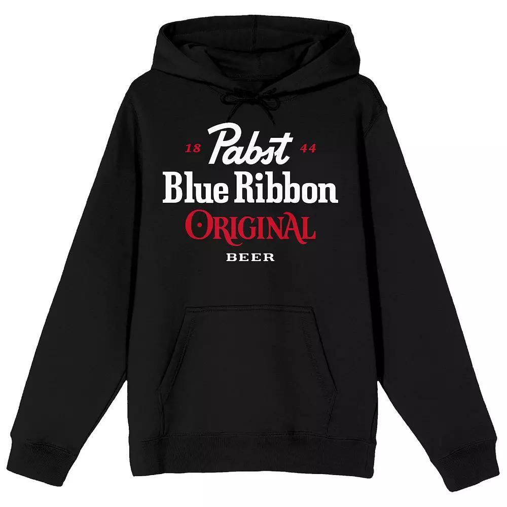 Men's Pabst Blue Ribbon Original 1844 Graphic Hoodie, Size: Medium, Black Product Image