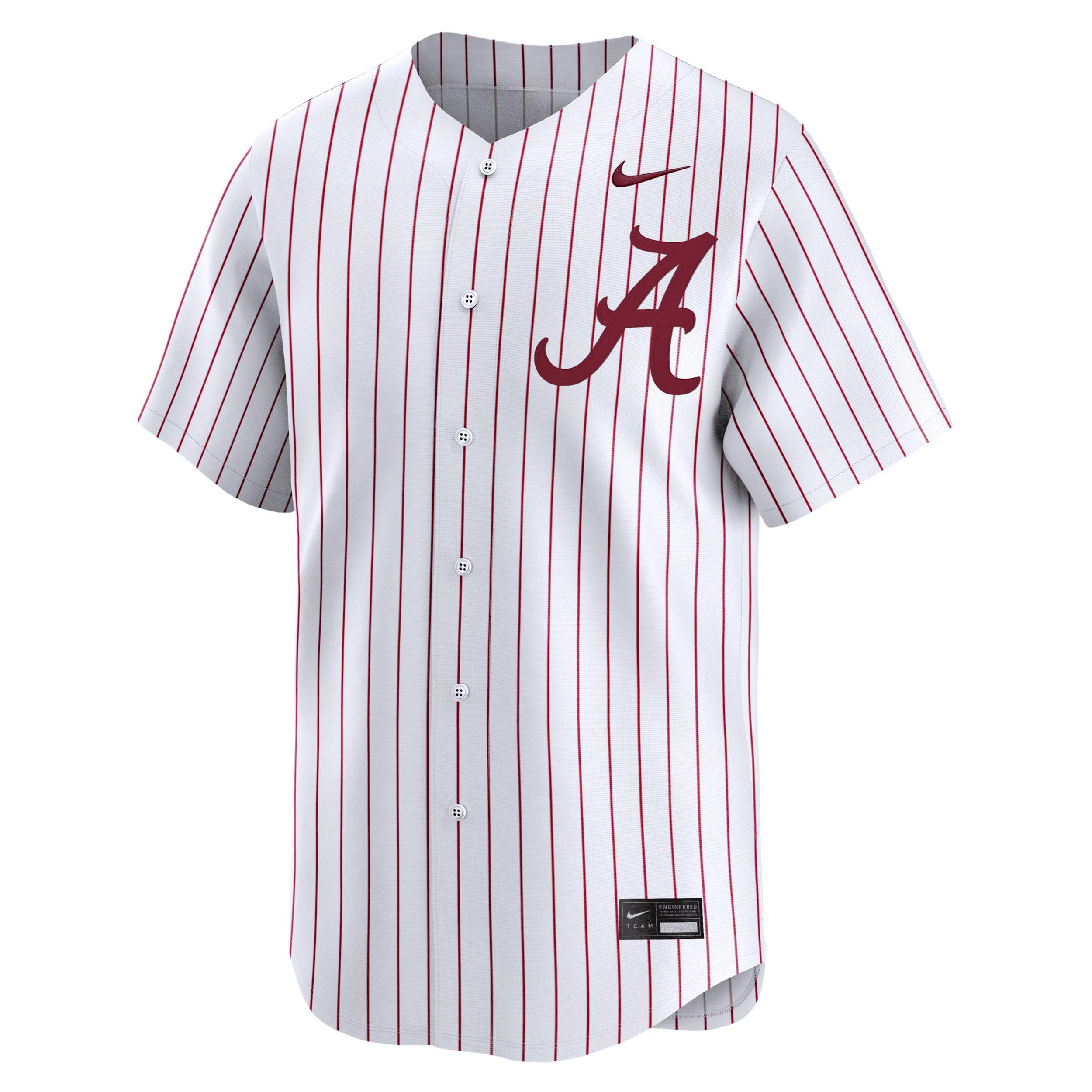 Men's Nike White Alabama Crimson Tide College Limited Baseball Jersey,  Product Image
