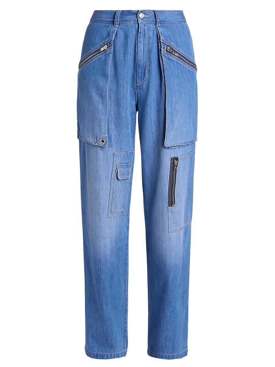 Womens Juliette Denim Cargo Pants Product Image