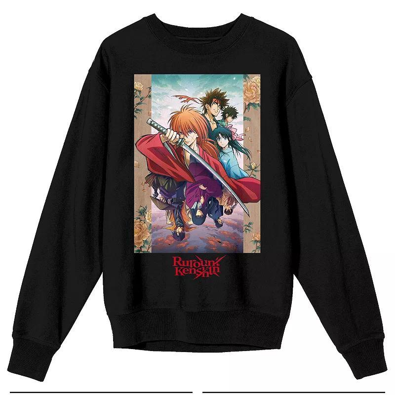 Men's Rurouni Kenshin Character Sweatshirt, Size: Small, Black Product Image