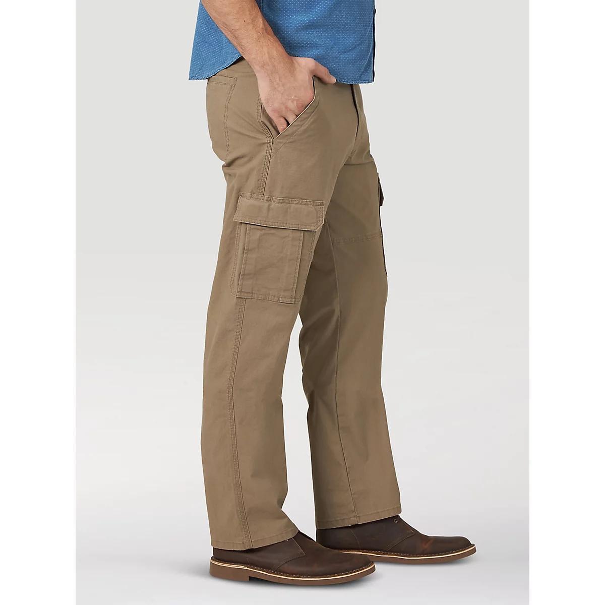 Wrangler® Men's Five Star Premium Relaxed Fit Flex Cargo Pant in Olive Drab Product Image