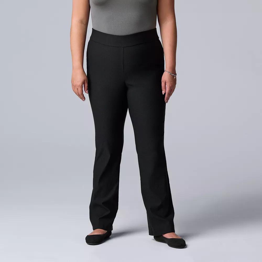 Plus Size Simply Vera Vera Wang Simply Modern Bootcut Pants, Women's, Size: 2XL, Black Product Image