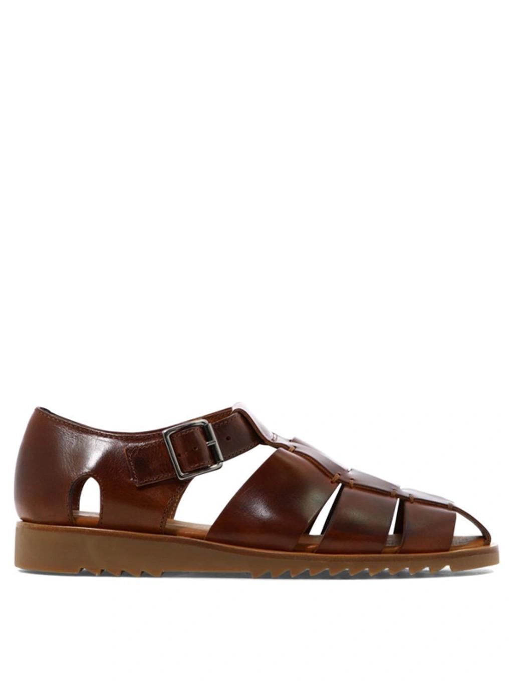 PARABOOT Pacific Caged Sandals In Brown Product Image