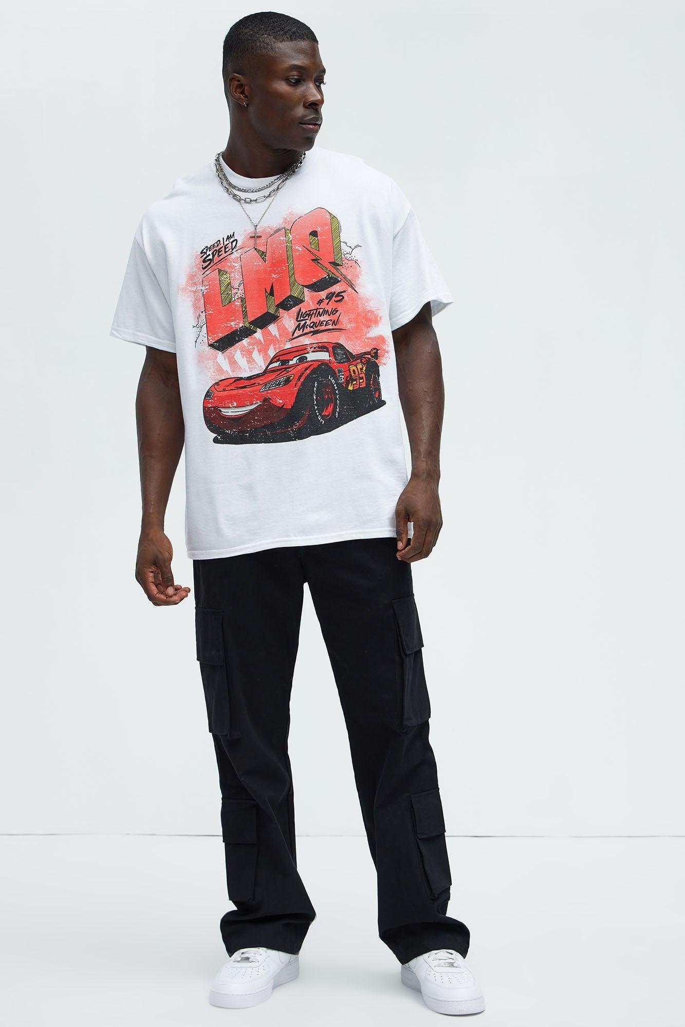 Disney Cars I Am Speed LMQ Oversized Short Sleeve Tee - White Product Image