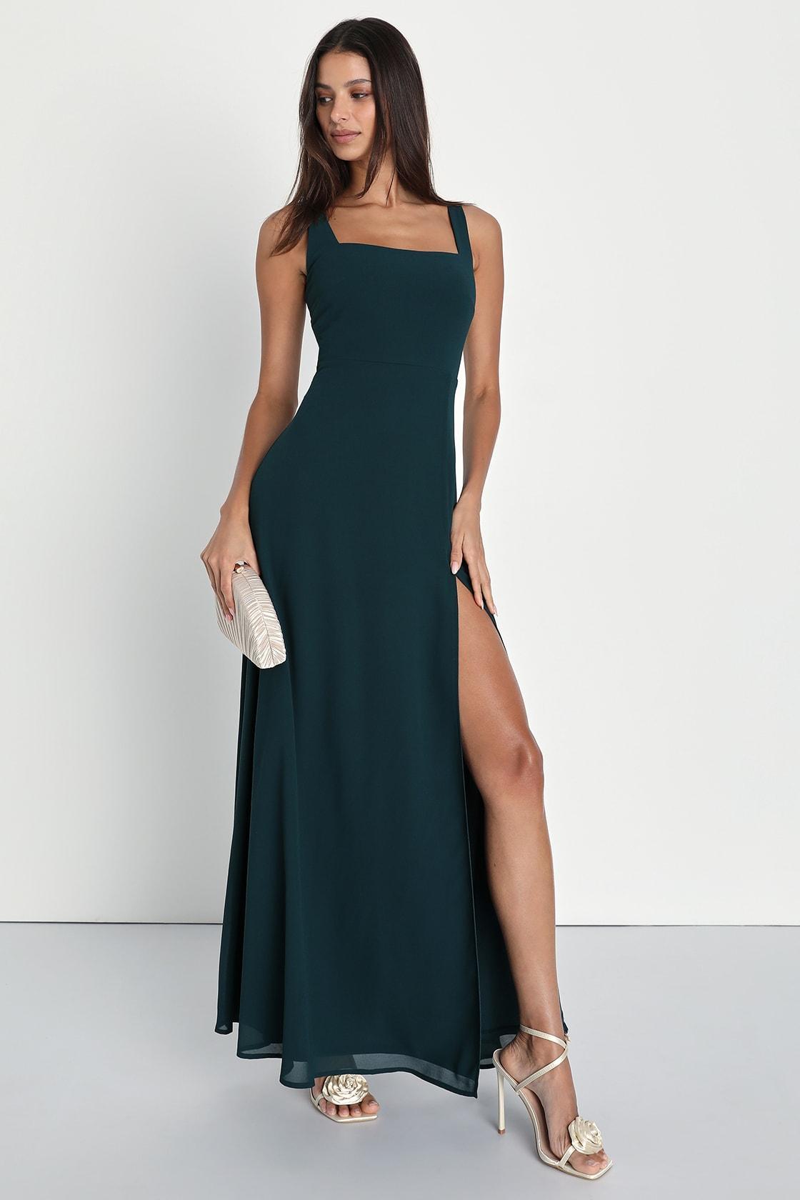 Remarkable Arrival Emerald Green Sleeveless Maxi Dress Product Image