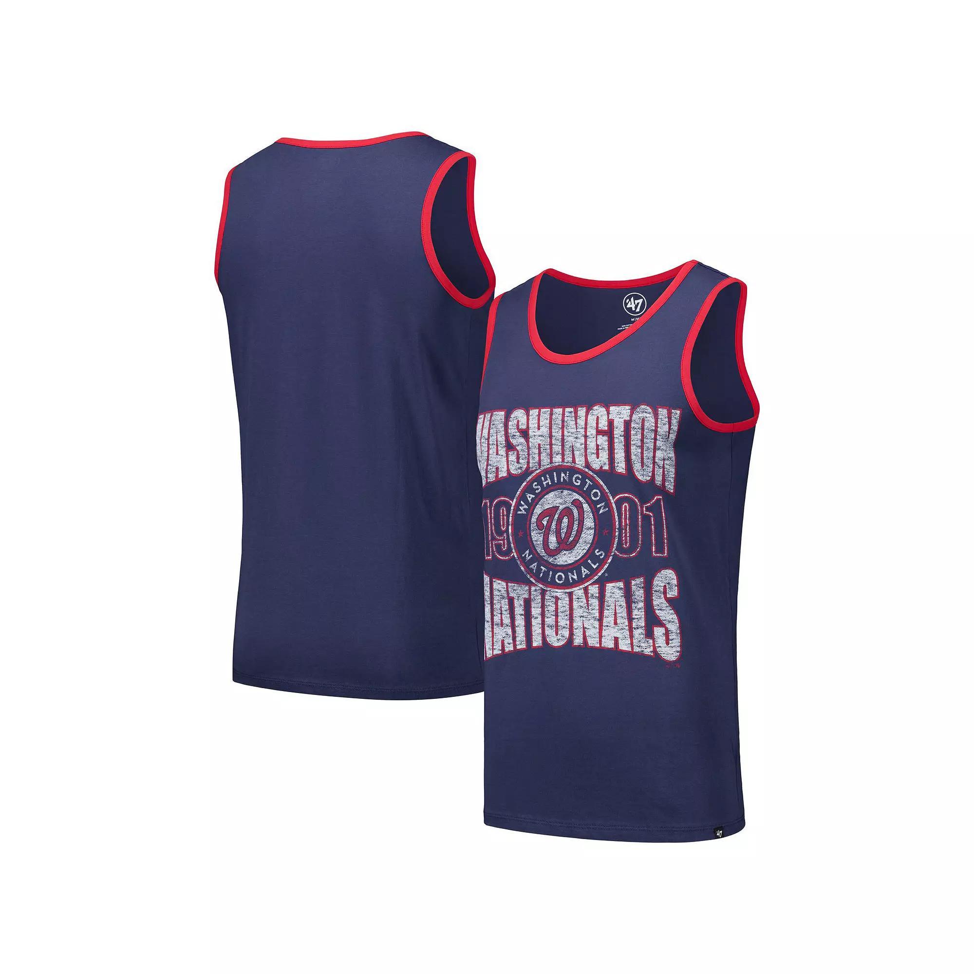 Men's '47 Navy Washington Nationals Upload Franklin Tank Top,  Product Image