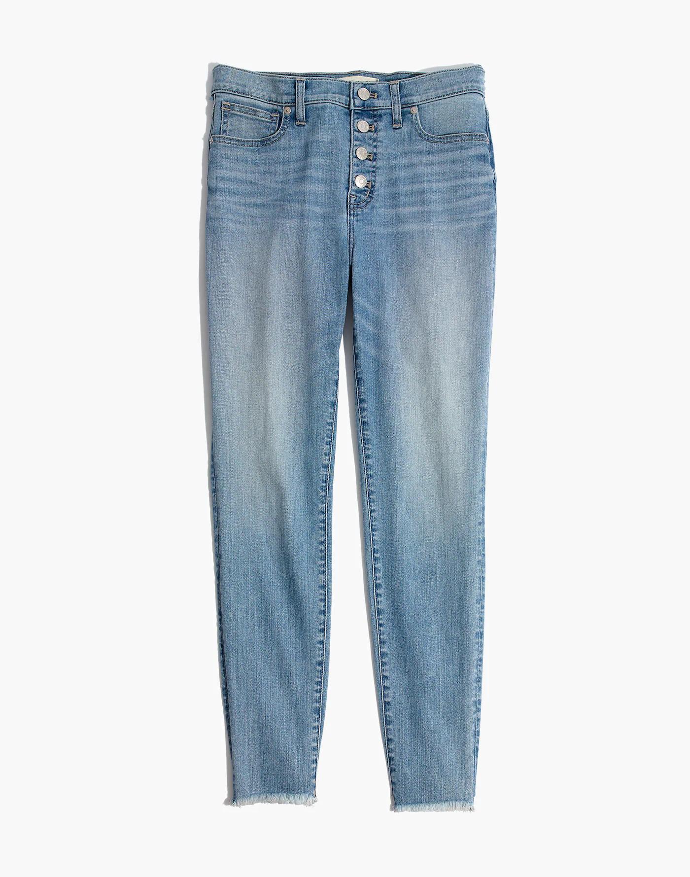 9" High-Rise Skinny Crop Jeans: Button-Front Edition Product Image