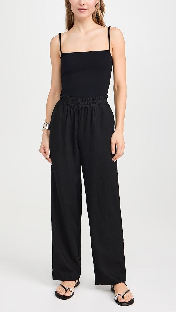 LNA Declan Linen Elastic Waist Pants | Shopbop Product Image