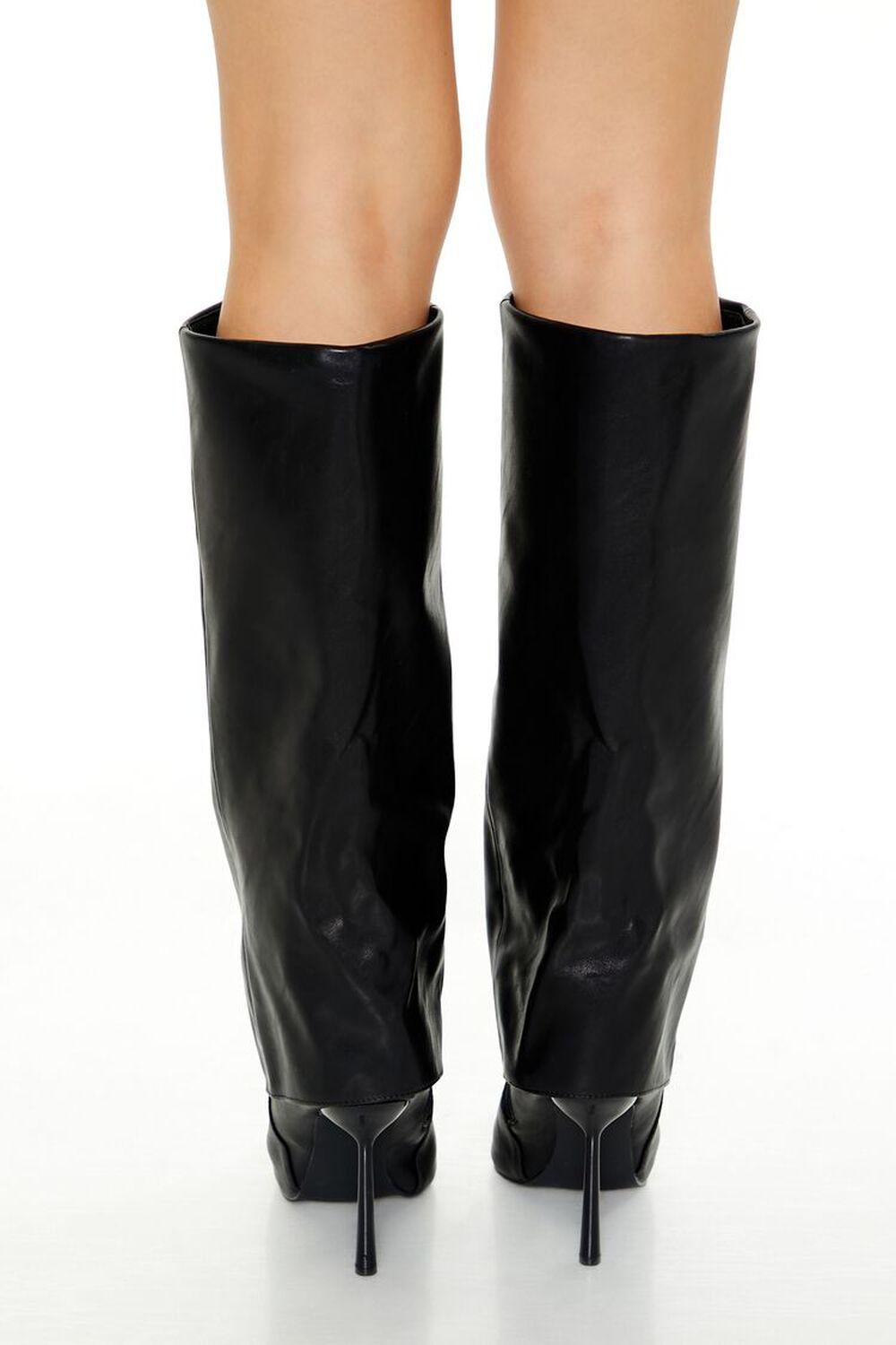 Faux Leather Overlay Stiletto Boots | Forever 21 Product Image