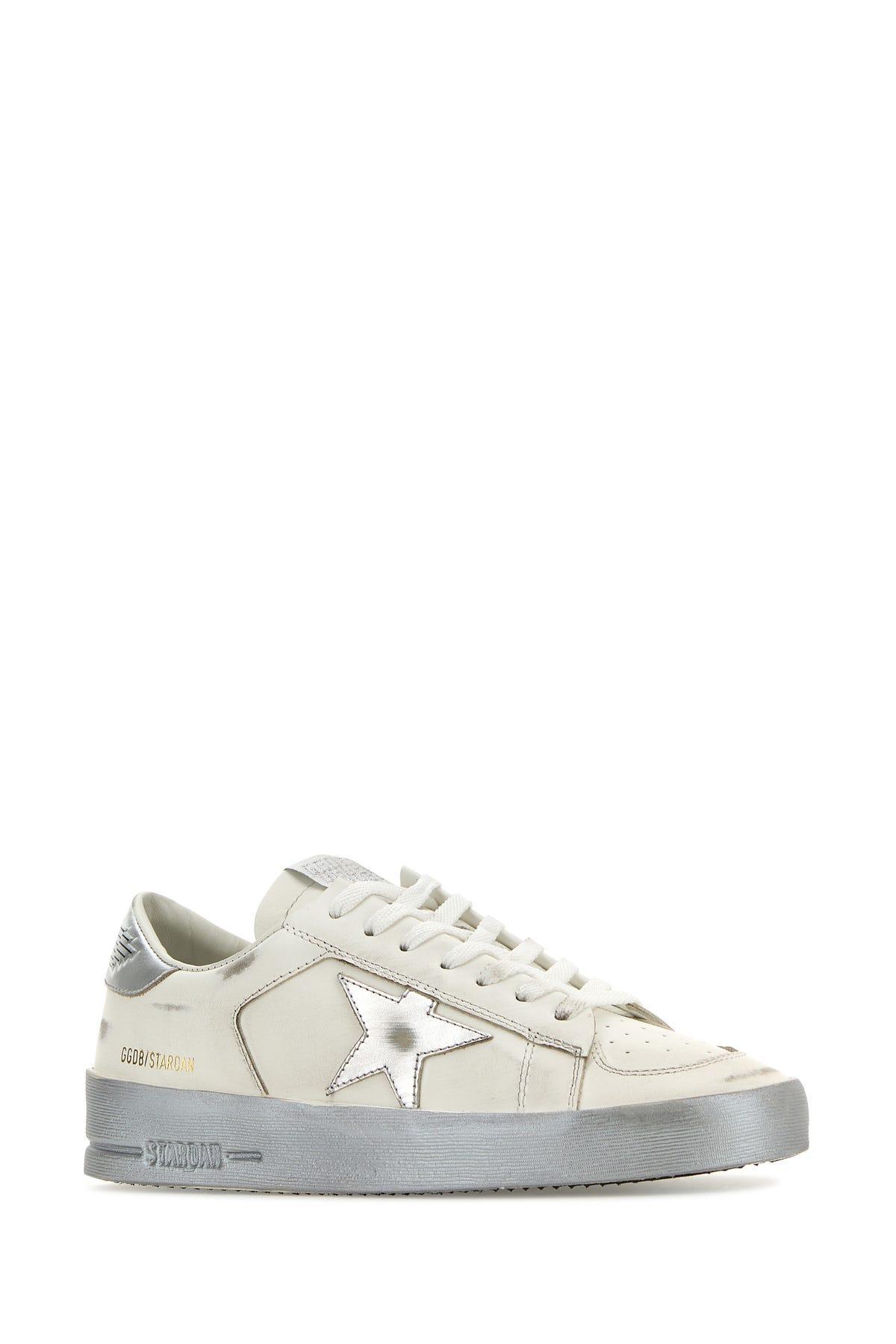 GOLDEN GOOSE White Leather Stardan Sneakers Product Image