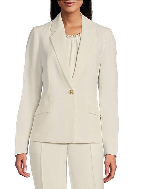 Kasper Notch Collar Crepe Blazer Product Image