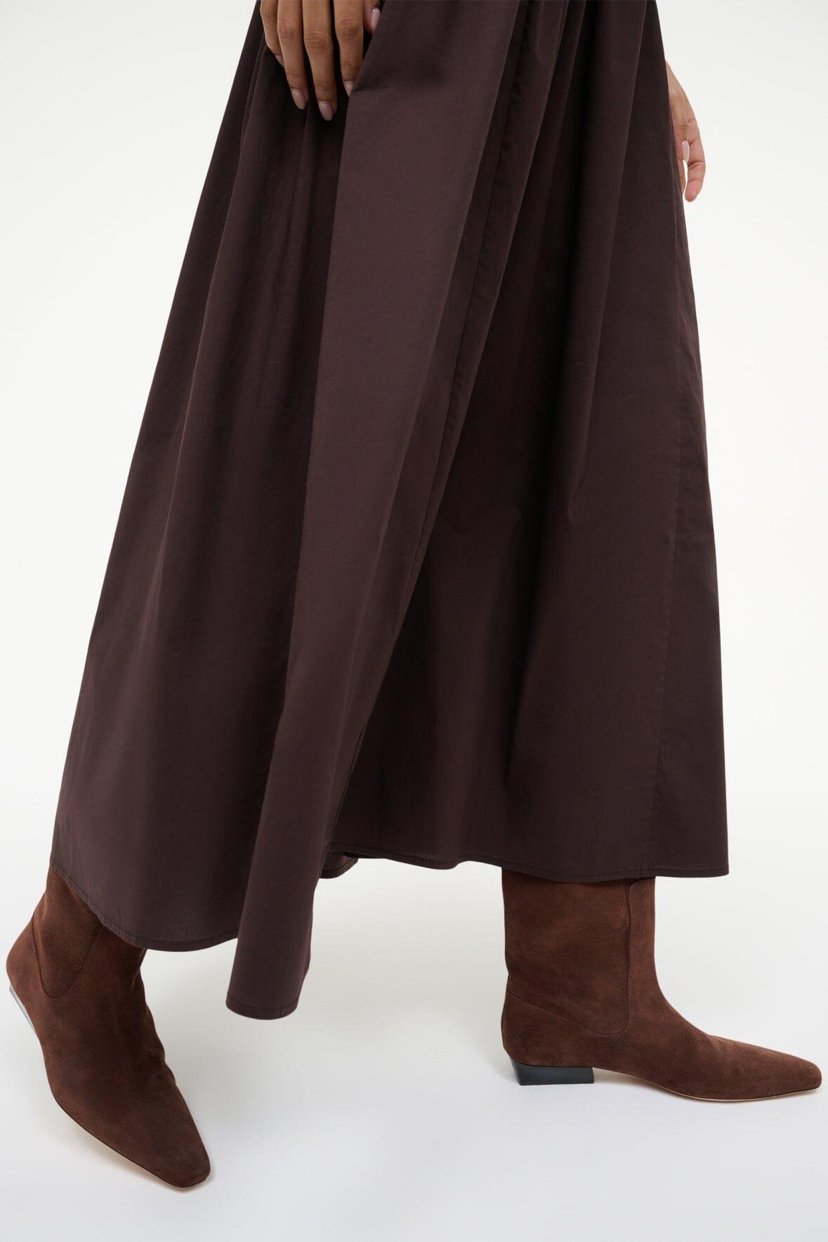 WALLY FLAT BOOT | MAHOGANY SUEDE Product Image