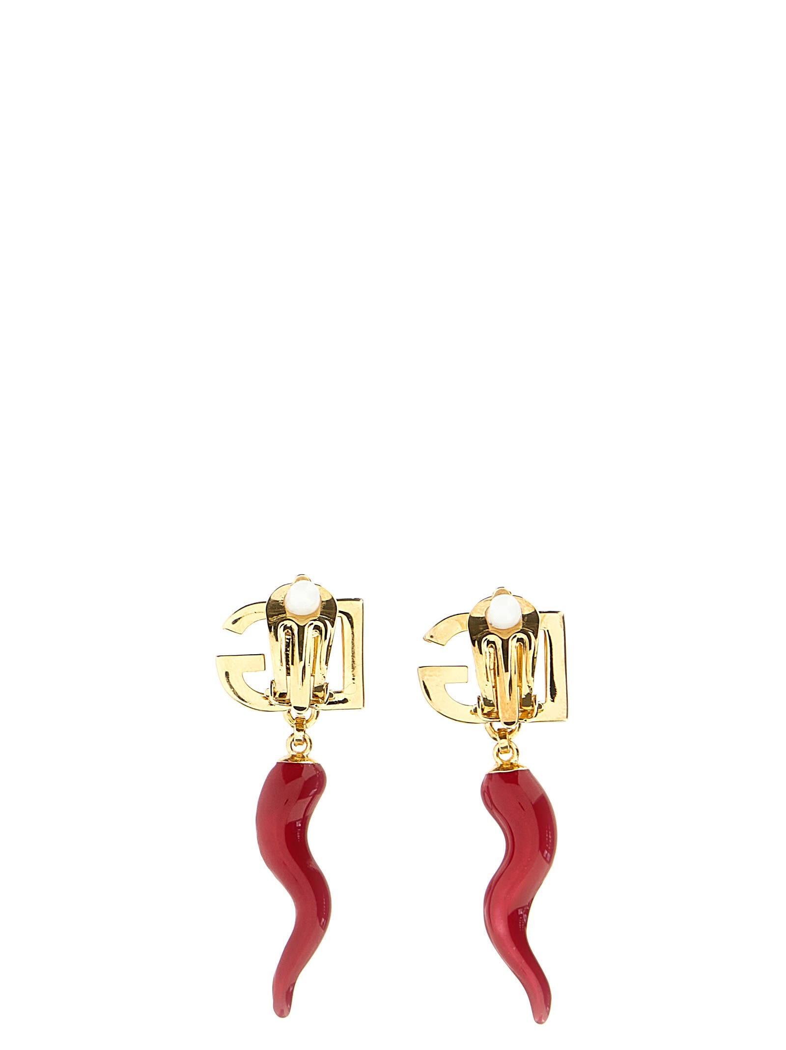 Creole Earring With Croissant In Gold Product Image