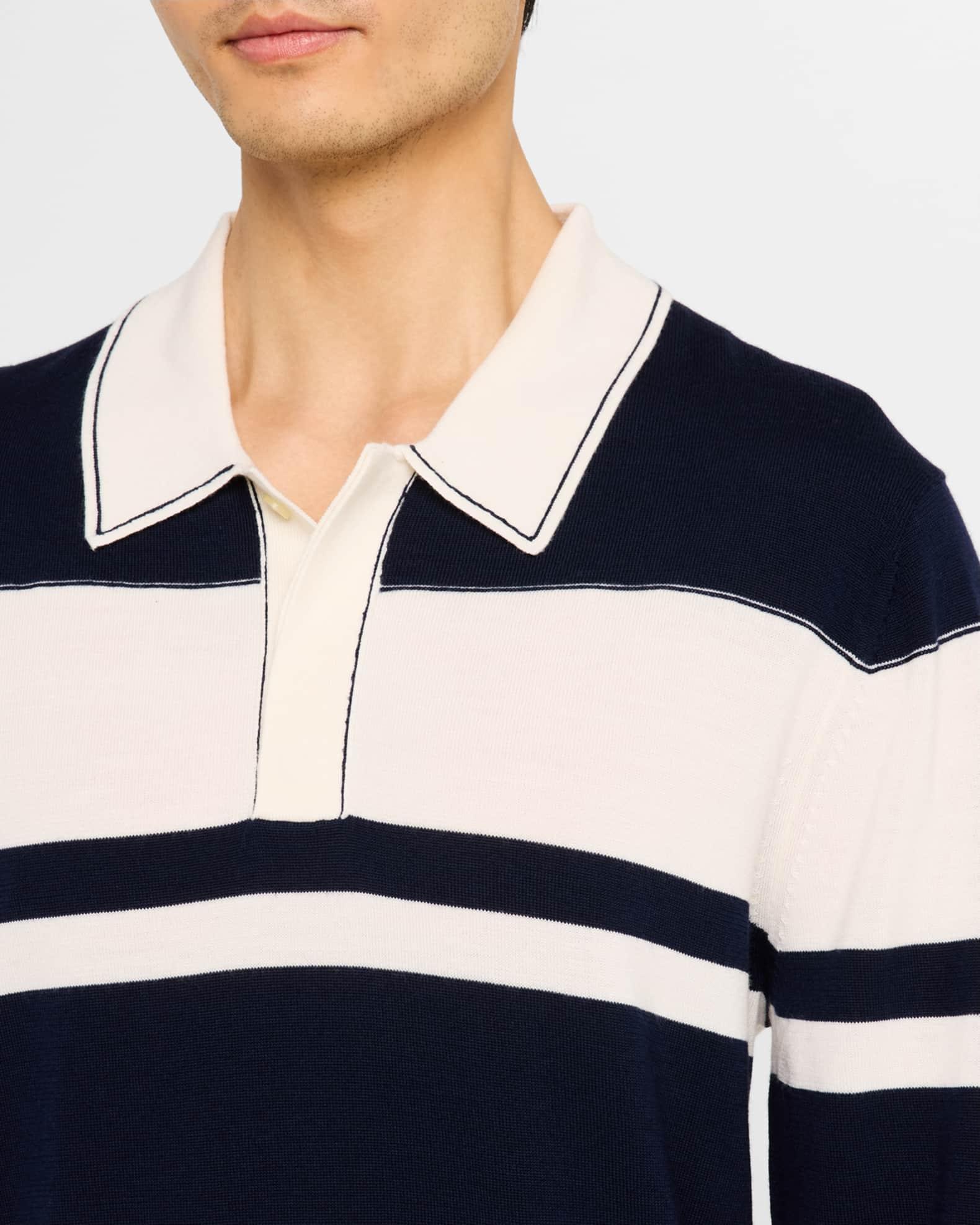 Men's Louis Wool Stripe Polo Sweater Product Image