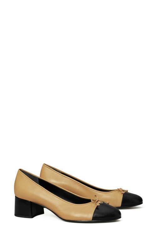 Bicolor Cap-Toe Ballerina Pumps Product Image