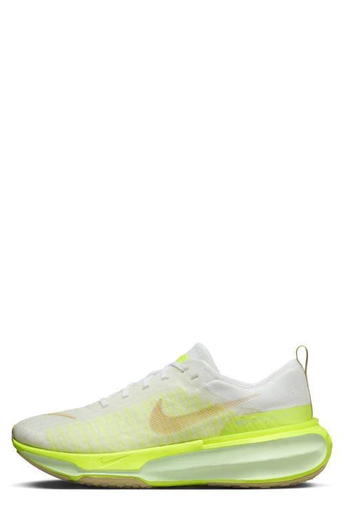 NIKE Mens  Zoomx Invincible Run Flyknit 3 In White/team Gold Product Image