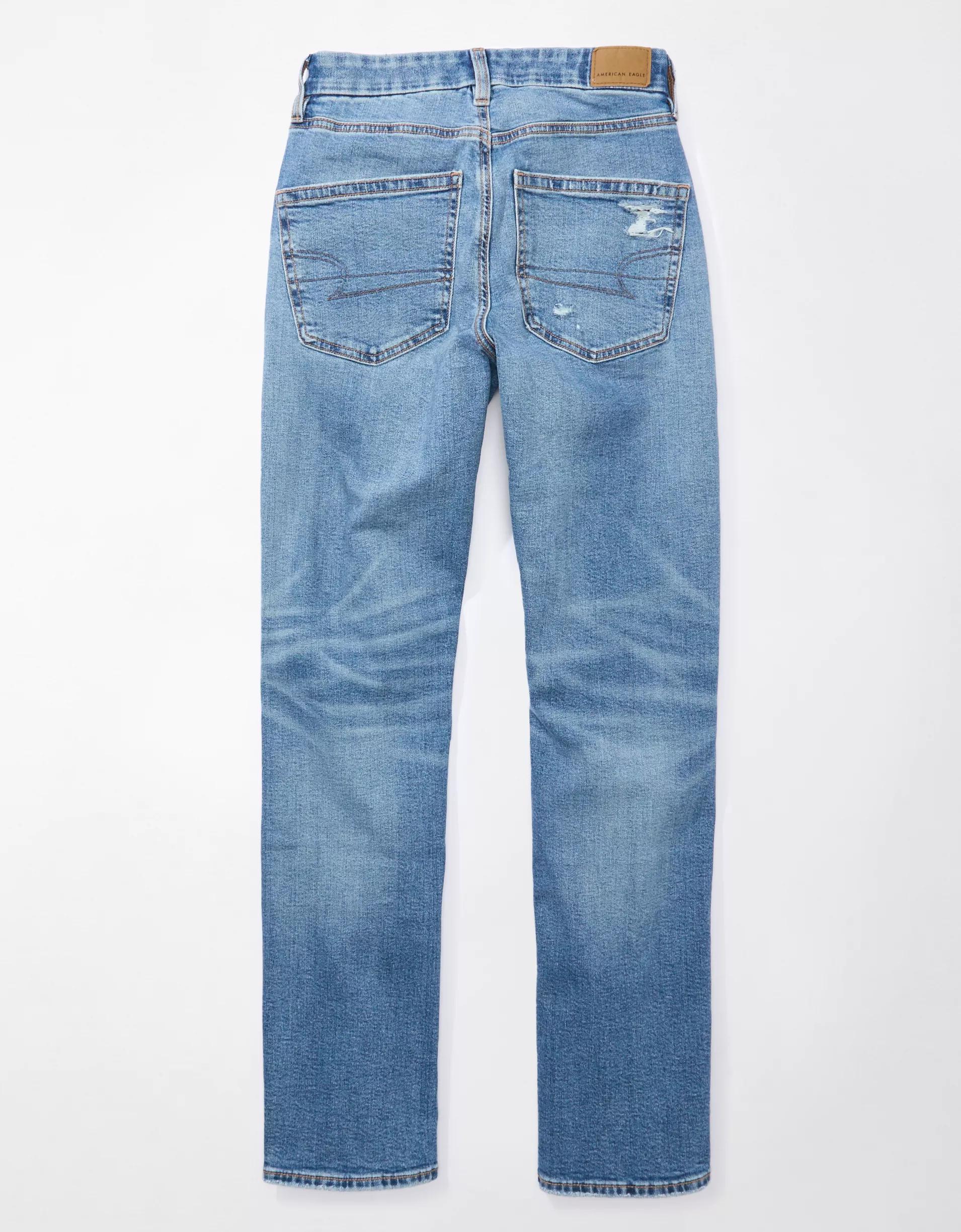 AE Stretch Curvy Ripped Straight Jean Product Image
