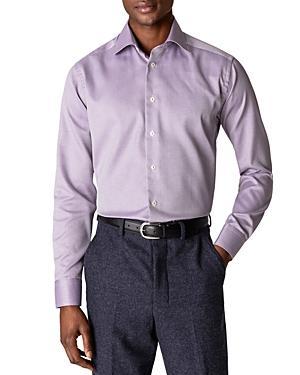 Mens Slim-Fit Textured Solid Shirt Product Image