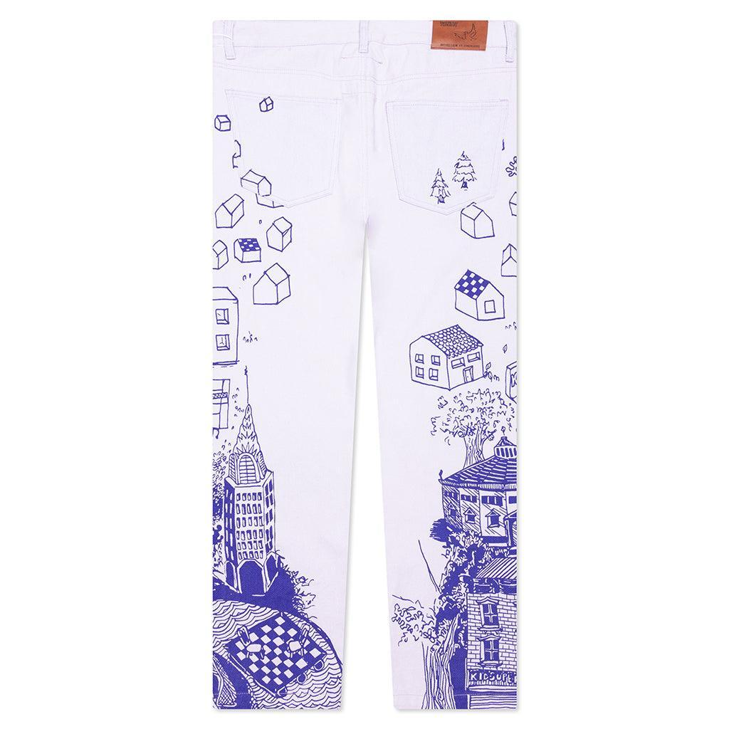 Doodle Drawing Pants - White Male Product Image