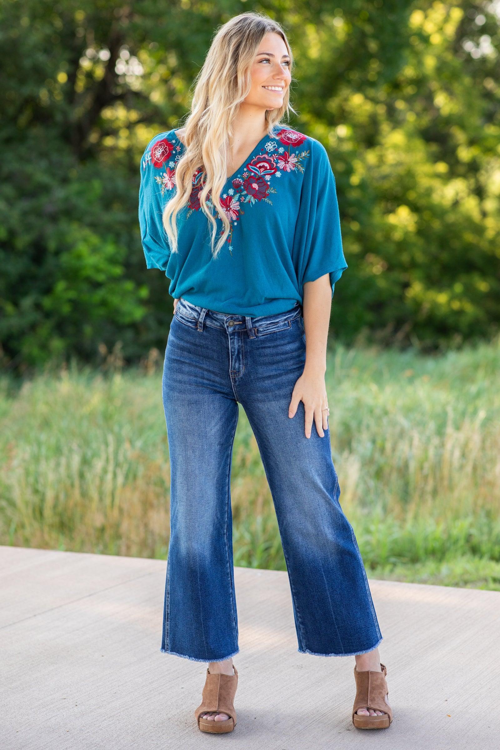 Mica High Rise Crop Wide Leg Jean Product Image