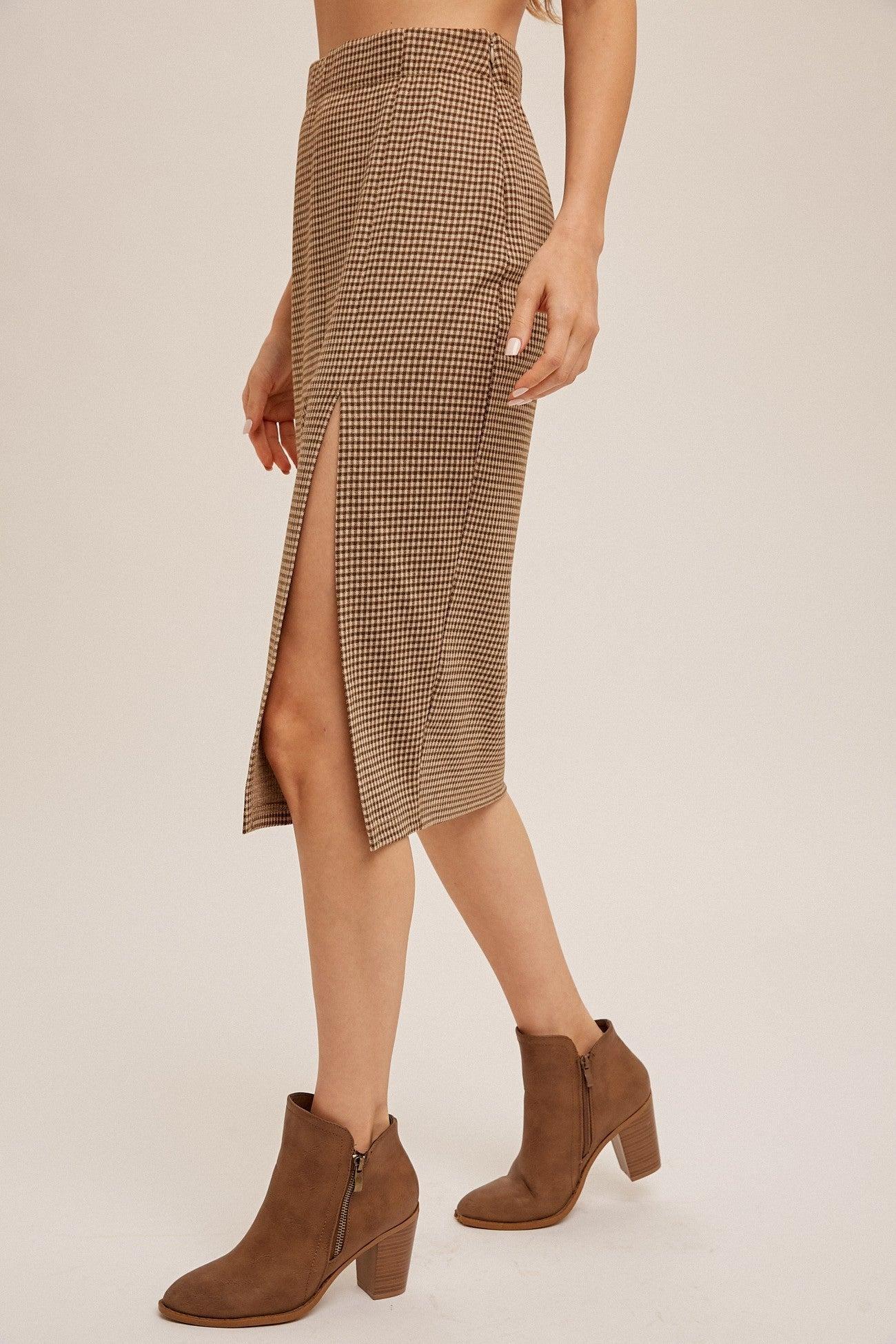 Meet Me at The Mall Slit Skirt (Small to Large) Product Image