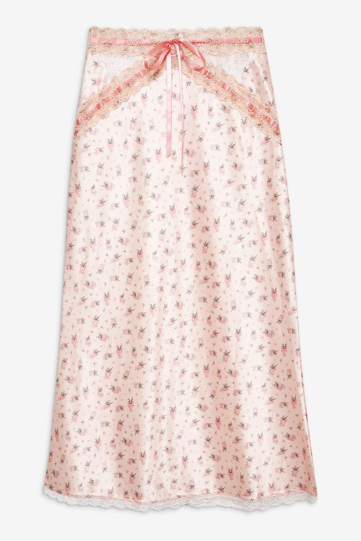 Peaches & Cream Midi Skirt — Peach Product Image